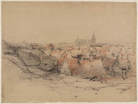 KT 1329
<br/>
Gezicht op het dorp Egmond aan Zee
<br/>
<em>Wijsmuller, Jan Hillebrand (1855-1925)</em>